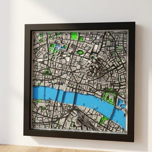 Custom 3D Map Print Framed | Personalized City Map Netherlands | Housewarming Gift | Any Location | Handmade Wall Art