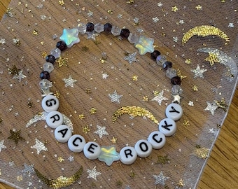 Project Hail Mary Gift Grace Rocky Bracelet, Glass Beads, Star Beads, “Amaze Amaze Amaze”, Hail Mary Merch