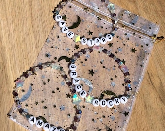 LIMITED TIME BUNDLE | Project Hail Mary Gift Amaze Grace Rocky Save Stars Bracelet, Glass Beads, Star Beads, Hail Mary Merch