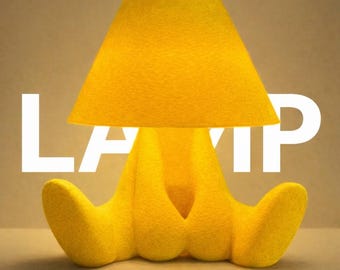 Lámpara de diseño original SHY LOOPY – lámpara LED decorativa – luz nocturna acogedora para el dormitorio – luz ambiental relajante – idea de regalo