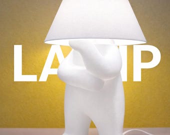 Lámpara de diseño original - WISE – LOOPY - lámpara LED decorativa - luz nocturna acogedora para el dormitorio - lámpara ambiental relajante - idea de regalo
