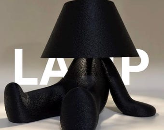 Lámpara de diseño original LAZY – LOOPY – lámpara LED decorativa – luz nocturna acogedora para el dormitorio – luz ambiental relajante – idea de regalo