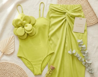 Ruffle Bikini Set Push Up Swimsuit Brazilian Bottom Printed Swimwear Women