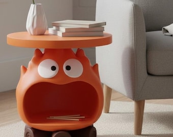 Beistelltisch Cartoon Kreative Brennende Flamme Dekorative Verzierung für Wohnzimmer Sofa Beistelltisch Boden Anzeige Nachttisch Akzent
