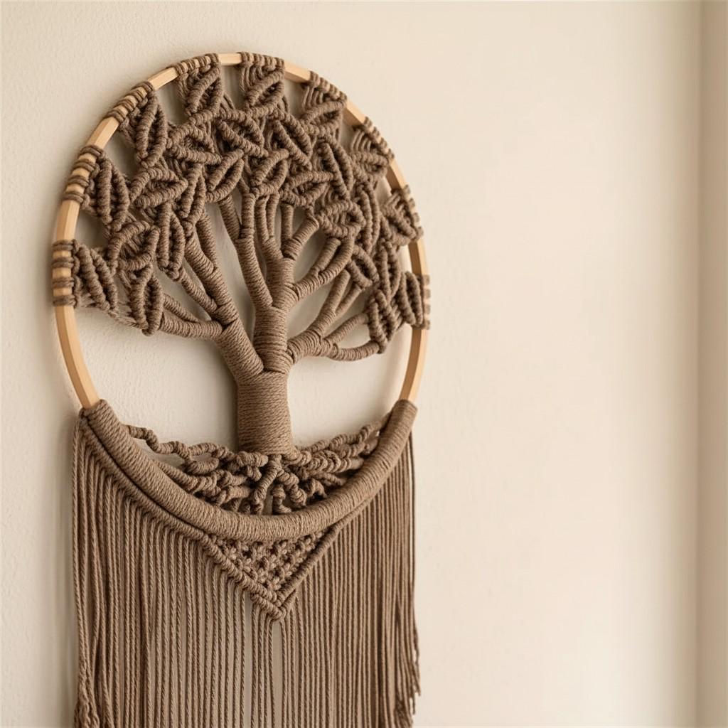 Tree of Life Macrame Wall Hanging, Boho Woven Tapestry, Scandinavian ...