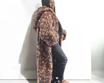 Chunky Hand Knit Duster Pattern | No Needles Required | Beginner Friendly Jacket | Video Tutorial Included