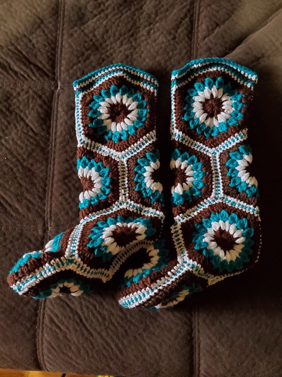 Hexagon Boot Slippers Etsy