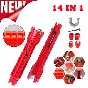 14-in-1 Sink Faucet Wrench – Multi-Function Plumbing Tool for Bathroom Repair