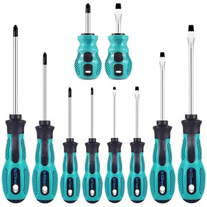 10-Piece Magnetic Precision Screwdriver Set, Phillips Flat Head Repair Tool Kit