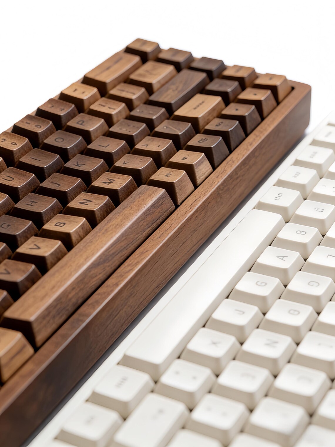 Hand Carved Walnut Mechanical Keyboard - Made of Walnut Material&cherry ...