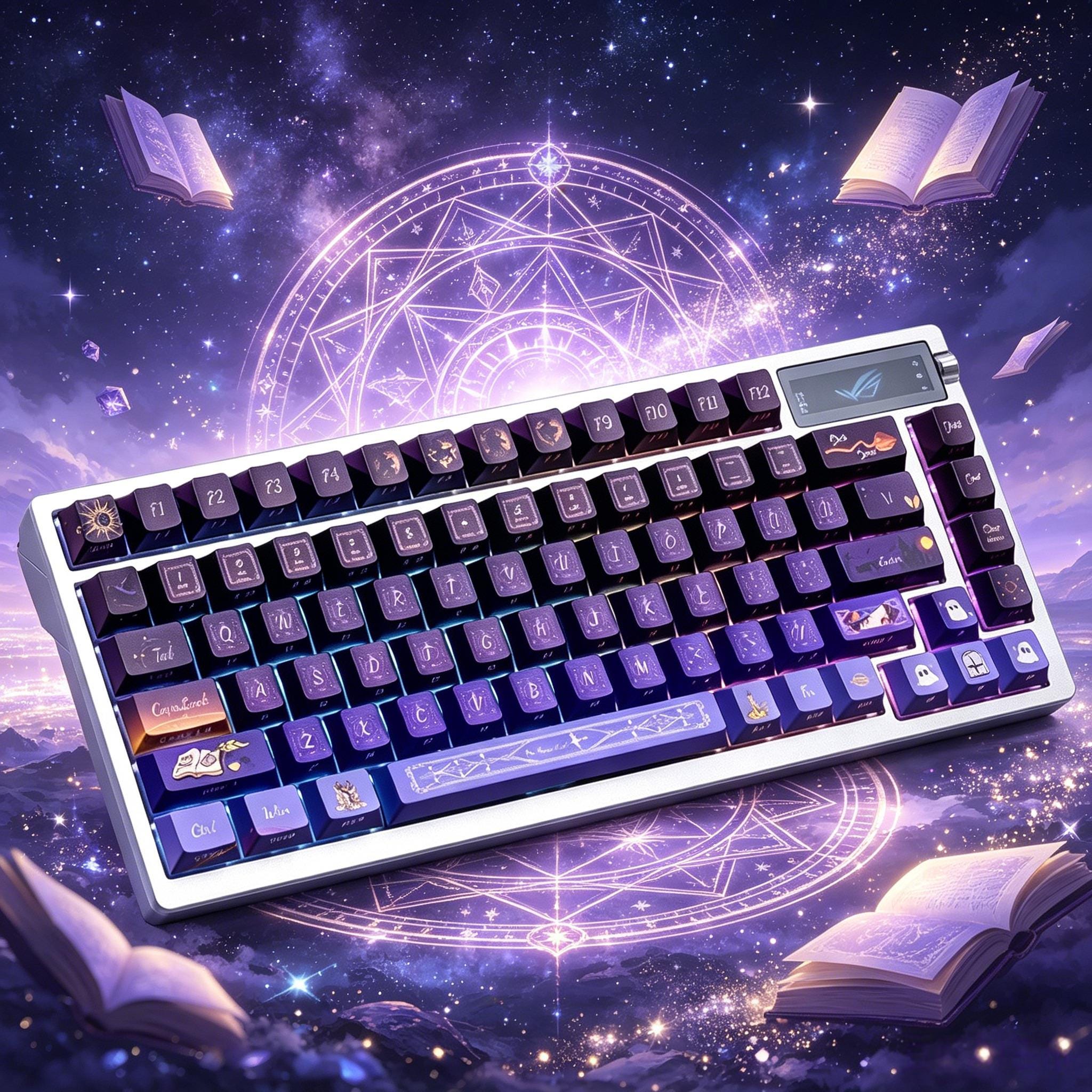 Creative Magic Starry Sky 181 Key Theme Key,pbt Material and Cherry ...