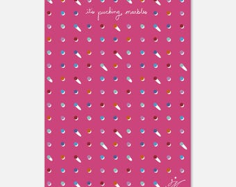 Pucking Marbles Premium Matte Paper Poster - Magic Marbles