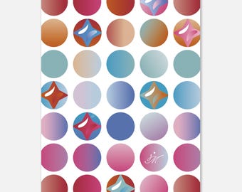 Disco Dots Premium Matte Paper Poster - Magic Marbles