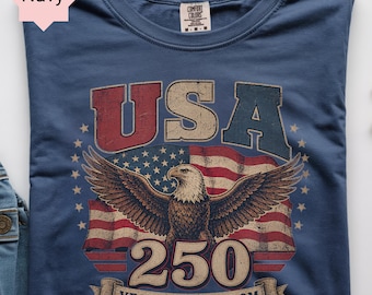 Comfort Colors® Vintage Eagle USA 250 Years Freedom Shirt