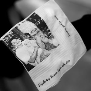 Personalized Father of the Bride Handkerchief | Custom Photo | Dad Wedding Gift | Mother of the Bride Wedding Gift | English & Spanish