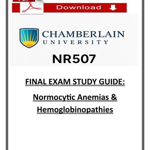 NR-507 Prüfungslehrbuch – Normozytäre Anämien & Hämglobulinpatiens Chambrown PDF