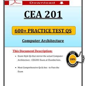 CEA 201 Computer Architecture (2026) | 600+ Practice Test Questions PDF