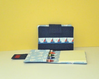 Sailboat Crayon  Wallet  Doodle Pad