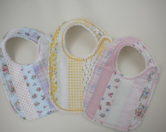 Small Quilted  Baby Bibs