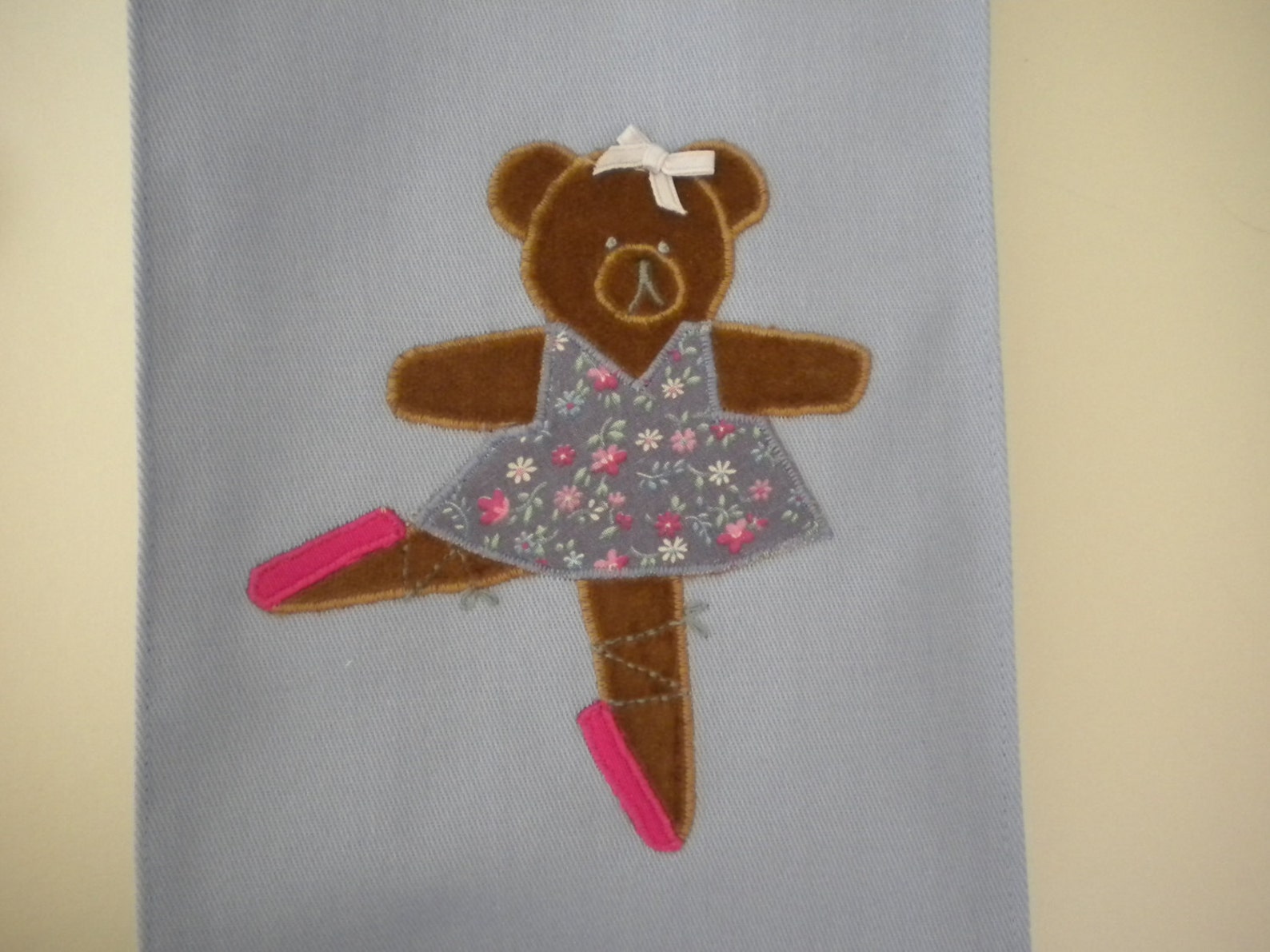 appliqued ballet bear tote bag appliqued ballet bear tote bag