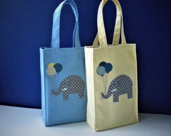 Appliqued Elephant Toddler Tote Bag