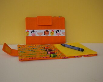 Farm Friends Crayon Wallet Doodle Pad