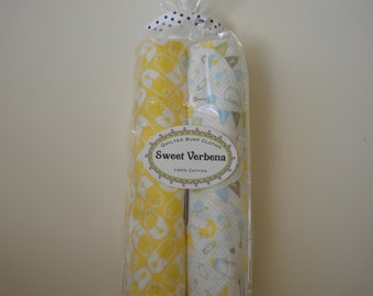 Quilted Flannel Burp Cloth Set