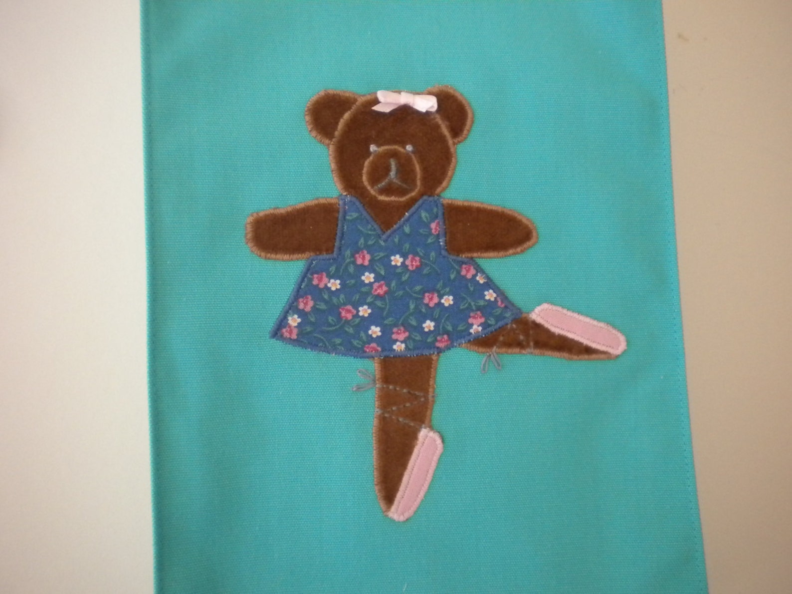 appliqued ballet bear tote bag appliqued ballet bear tote bag