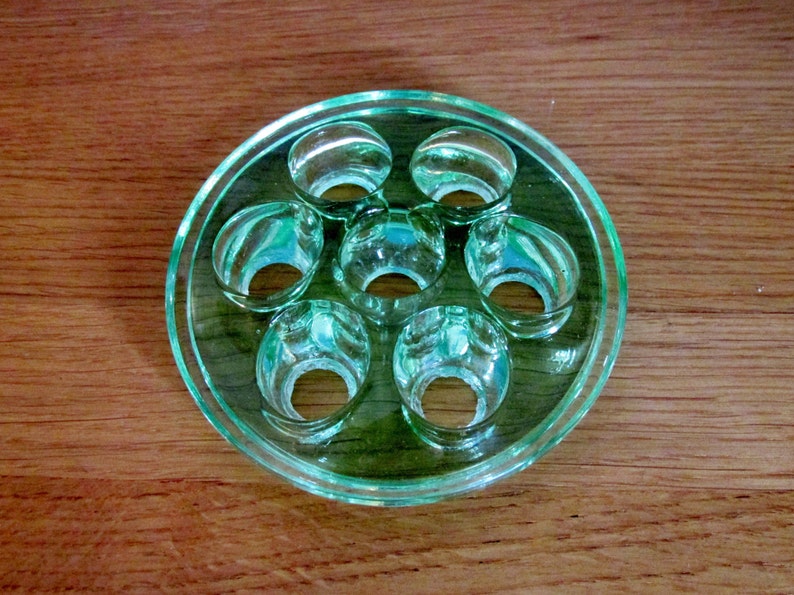 1950s Green Fluted Glass Posy Bowl Vase Vintage Home Decor Etsy