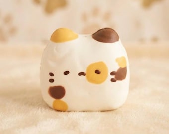 Cat Taba Squishy Handmade Squeeze Toy Kawaii Stress Ball Fidget Toy Kid Calming Play Toy Gift Idea Exam Stress Relief Toy Student Desk Buddy
