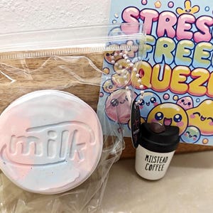 Dessert Milk Cookie Squishy: Silicone Stress Relief Toy