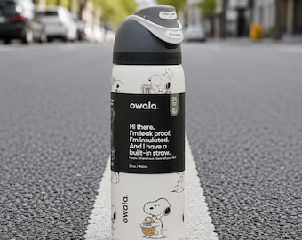 Owala Inspired Snoopy Tumbler 32oz Leakproof Straw Water Bottle Cute Aesthetic Gift for Girls