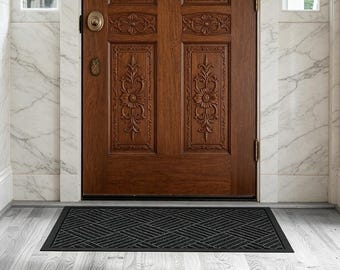 Antivermoeidheidsvloermat, 1 st, 60 x 90 x 0,7 cm – grijze polypropyleen kleine rubberen composietmat voor keuken en huis