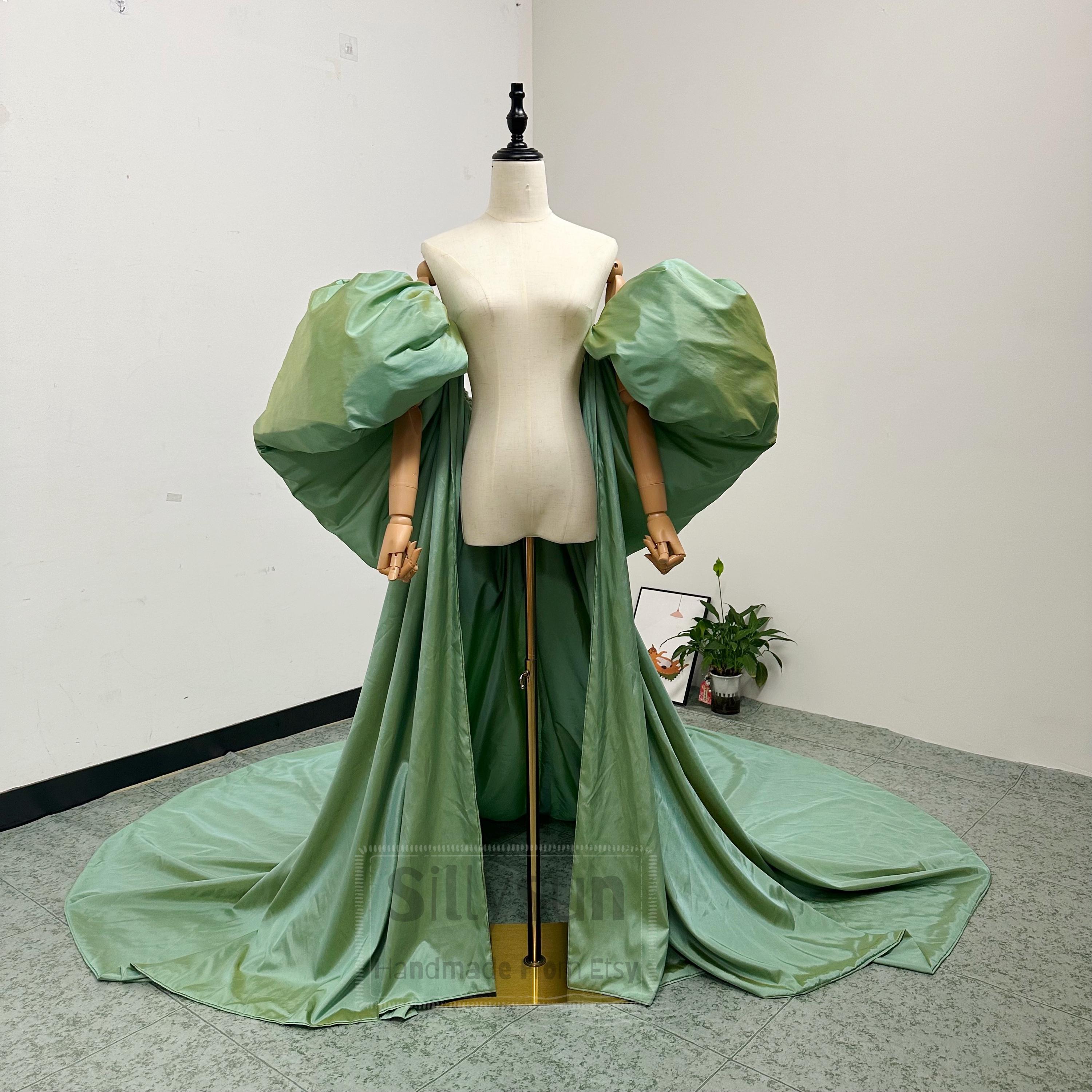 sage green cape dress elegant wedding guest dresses