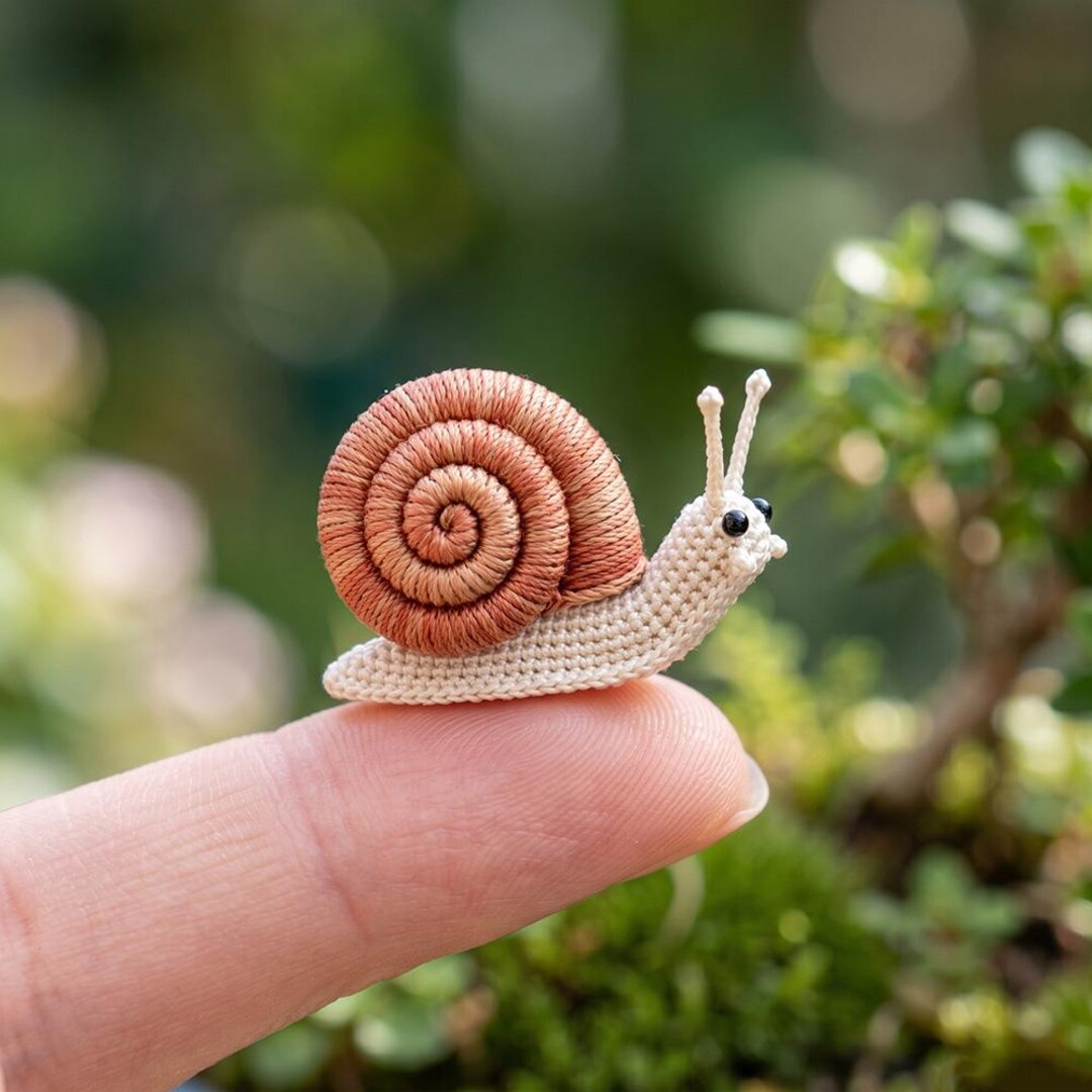 Micro Snail Crochet Pattern | Expert Amigurumi Tutorial, Silk Fiber Art ...