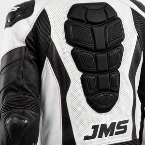 JMS Leather Motorcycle Racing Suit | One Piece CE Armored Track Gear, Cowhide Biker Racing Suit, Professional Protective Riding Outfit image 5