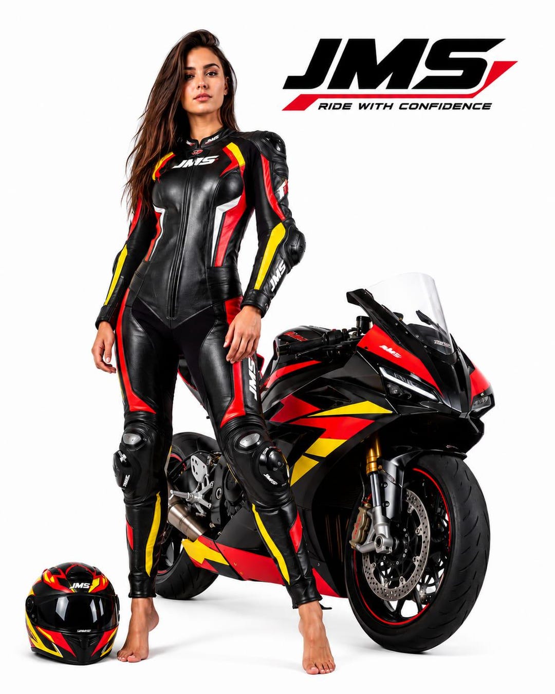 lady biker dress Womens Leather Motorcycle Suit, Black Red Yellow One Piece Racing Suit, Custom Motorbike Riding Gear, Handmade Gift for Her Track DO5029-100