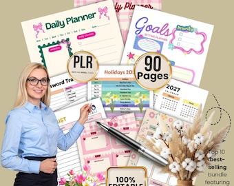 Teacher Planner PLR Bundle | Editable Canva Teacher Binder & Lesson Planner | Printable Classroom Organizer | School Forms, 2026-2027