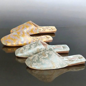 Gold Vintage Style Mules