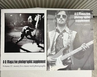 Q Magazine Photographic Supplements Guitarists Classic Rock Photos Mint Vintage Music Memorabilia Rock Ephemera Set of 2 Magazines Heritage