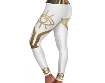 Leggings de yoga con estampado tribal dorado | Leggings de talle alto