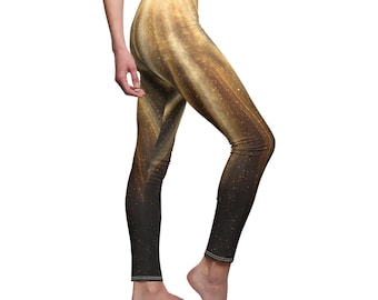 Leggings Golden Galaxy Swirl | Estampado integral