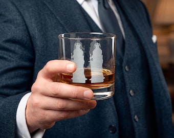 Whiskey Glass Engraved | 10.5oz Rocks Glass, Custom Engraving