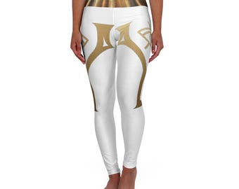 Gold Tribal Arch Yoga Leggings | High Waisted Leggings