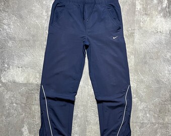 Nike - Pantalon de survêtement vintage années 00 rayé avec virgule en nylon années 2000
