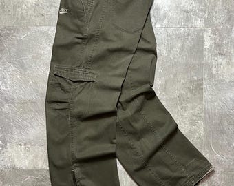 Vintage Nike Cargo Pants 00s Army Millitary Logo Swoosh Y2K