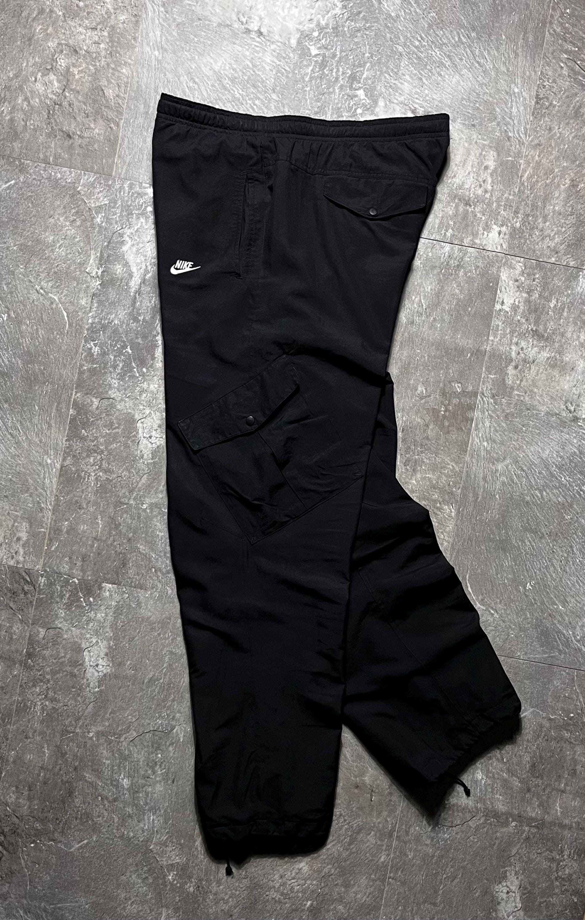 Y2k Vintage Nike Nylon Track Pants Black - Etsy