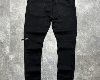 Ksubi Knee Rip Plain Black Denim Jeans Size 32