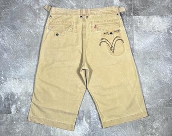 Vintage Levi's Baggy Shorts Tan Corduroy Jorts Men Size 34 Y2K Streetwear Cargo Utility Skate Shorts Gorpcore Khaki Beige