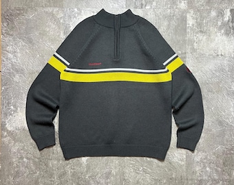 Vintage 90er Jahre Mammut 1/4 Zip Strick Pullover Herren S Grösse